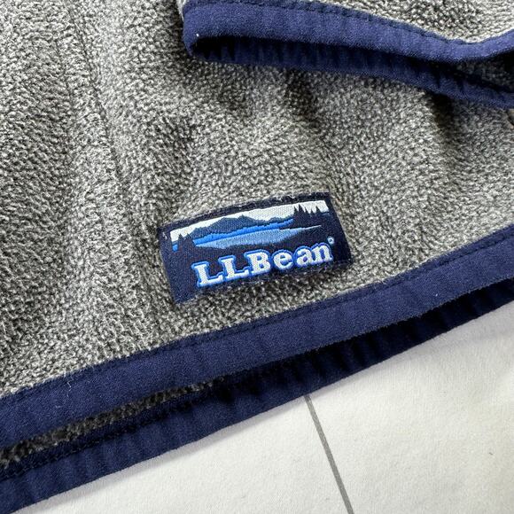 L.L.Bean Sweater Womens Large Gray Fleece 1/2 Zip Pullover Lightweight Cozy Camp - Picture 6 of 8